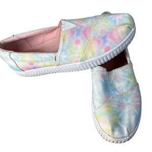 Toms Tie Dye Alpargata Canvas Womens Shoes Size 9